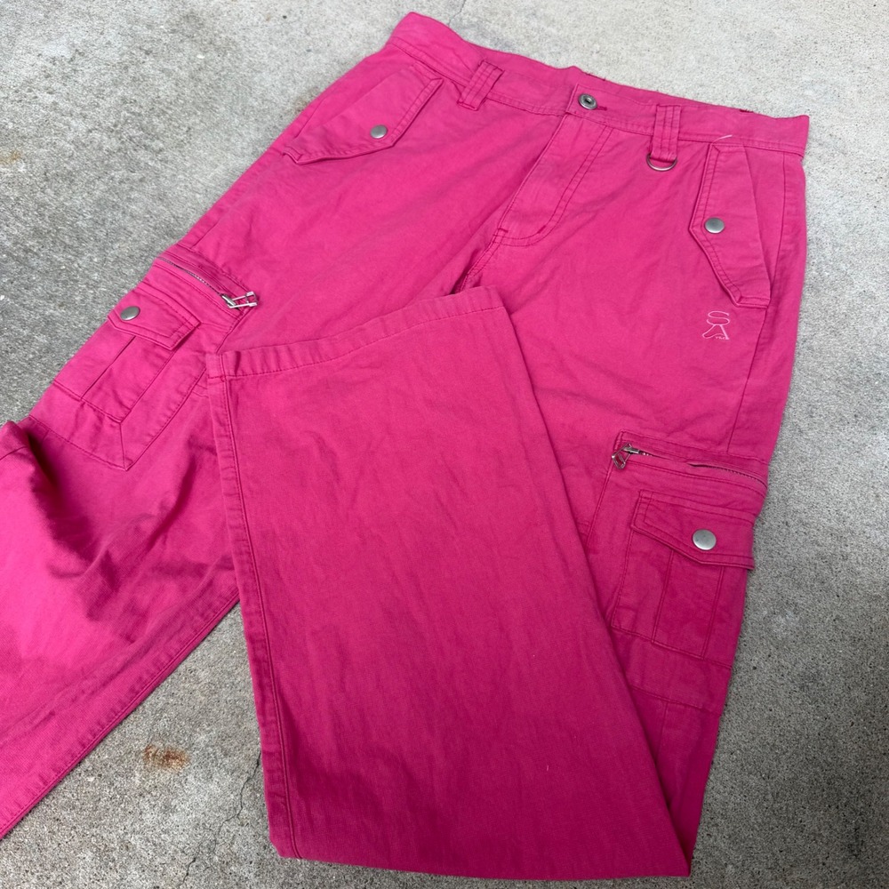 Sculptor | Cargo Pants Y2K Streetwear Fuchsia Pink Small Gorpcore Utility Baggy